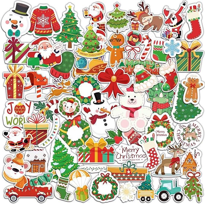 OHOME Stocking Stuffers | 320 PCS Christmas Stickers - Toddler Stocking Stuffers | Kids Christmas Gifts for Boys Girls Grandkids,Vinyl Xmas Games Crafts Activities Party Favors Supplies