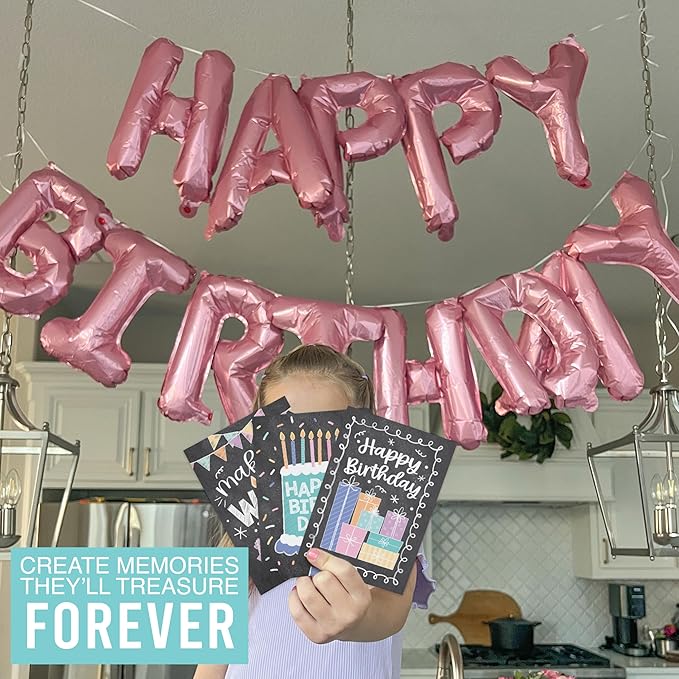 Hadley Designs Happy Birthday Cards Bulk with Envelopes - 54 Assorted Birthday Cards for Kids & Adults, Bulk Greeting Card Pack for Office, Generic Bday Notecards with Envelopes, Designed in USA