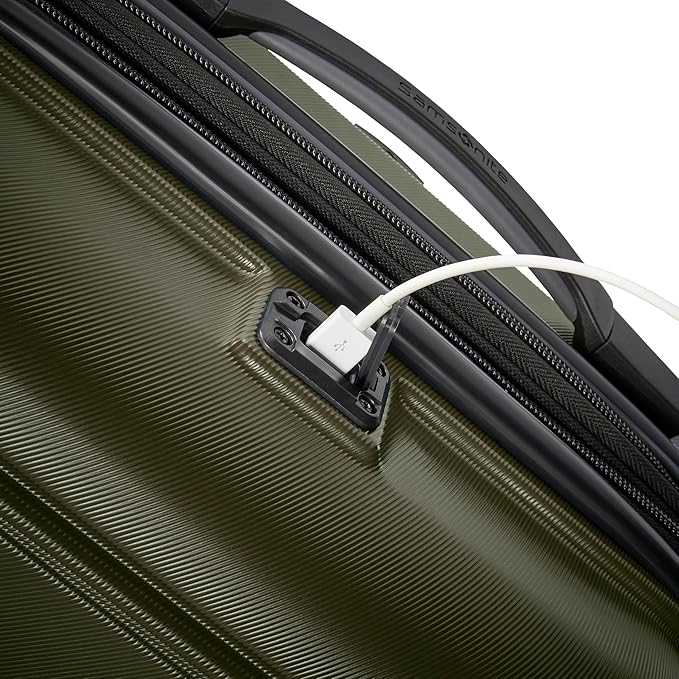 Samsonite Omni 2 Hardside 3 Piece Set - Includes Global Carry-On, Medium, & Large Checked Suitcases - 360° Dual Spinner Wheels - Integrated TSA Lock & Expansion - Amazon Exclusive - Vita Olive