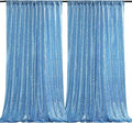 B-COOL Baby Blue Sequin Backdrop Curtains 2 Packs 5ftx8ft Baby Shower Sparkle Backdrop Fabric Glitter Background Drapes for Party Baby Shower Birthday Decoration