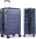 Simple Deluxe 20 Inch Expandable Hardside Carry On with Spinner Wheels & TSA Lock, ABS Hard Shell Lightweight Rolling Luggage Suitcase, Blue