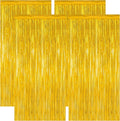 4 Pack 2026 Graduation Party Decorations, 3.28 x 7.05 Feet Gold Grad Curtains, Metallic Gold Backdrop Curtain Class of 2026 Backdrop Party Streamer, Congrad Backdrop Grad Decor 2026