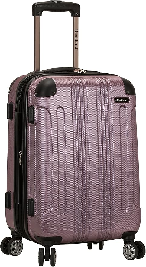 Rockland London Hardside Spinner Wheel Luggage, Carry-On 20", Pink