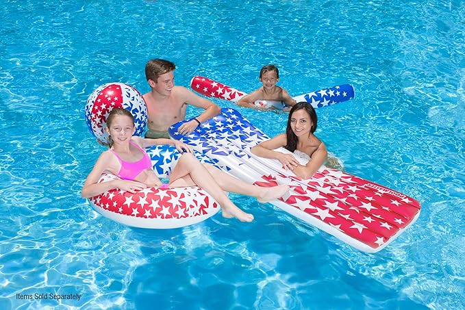 Poolmaster American Stars Inflatable Pool Floaties for Kids and Adults