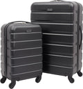 Travelers Club Harper Luggage, Black, 2 Piece Set