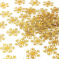 Gold Snowflake Party-Decorations Christmas Confetti - 100pcs Glitter Paper decor Table Confetti,Winter Wonderland Birthday Party Supplies New Year Decor Lasting Surprise