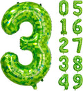 40 inch giant Green pixel miner game number 3 balloon Large mining theme foil balloon 0-9 Suitable for pixel game parties children's birthdays party anniversary celebrations baby shower decoration
