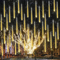 iBaycon 20 Tubes 640 LED Meteor Shower Rain Lights, 15.7 inches Cascading Icicle Lights Waterproof Outdoor, Connectable Falling Raindrop Light with Timer for Holiday Party Christmas Decorations