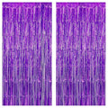 KatchOn, Metallic Purple Foil Fringe Curtain - Pack of 2 | Streamer Backdrops for Purple Birthday Decorations | Graduation Backdrops for Graduation Decorations 2026