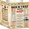 94th Birthday Card for Women Men - Back In 1932 Newspaper - 94th Happy BIRTHDAY card - 94th birthday gift for Her Him - JUMBO size - 94th birthday decorations Dad Mom - Best gifts for 94 year old