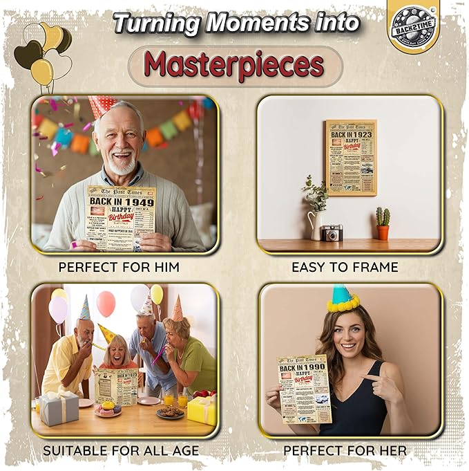 26th Birthday Card for Women Men - Back In 2000 Newspaper - 26 th Happy BIRTHDAY card - 26 birthday gift for Her Him - JUMBO size - 26th birthday decorations Dad Mom - Best gifts for 26 year old
