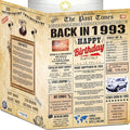 33rd Birthday Card for Women Men - Back In 1993 Newspaper - 33 rd Happy BIRTHDAY card - 33 birthday gift for Her Him - JUMBO size - 33rd birthday decorations Dad Mom - Best gifts for 33 year old