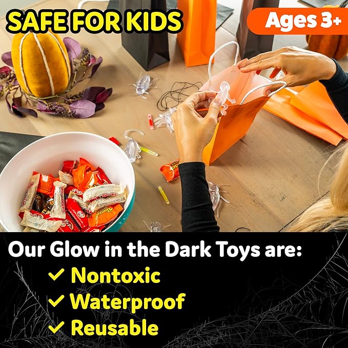 Glow Critters Easter Egg FIller & Basket Stuffer - Glow Sticks Party Favors - Glow in The Dark Party Supplies - 30 Count