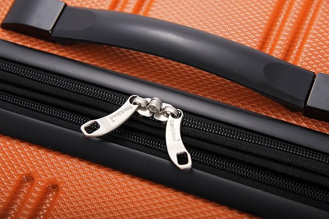 Rockland Melbourne Hardside 2 Piece Expandable Spinner Wheel Luggage Set, (20"/28"), Orange