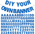 DIY Banner Kit with Letters Glitter Banner Letters Customizable Birthday Banners Graduation Banner Custom Party Hanging Banner for Graduation Wedding Party Baby Shower Decoration(Blue)