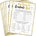90shine 60Ct Who Knows Graduate Best Graduation Game Cards 2026 - Grad Party Supplies Decorations