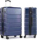 Simple Deluxe 24 Inch Expandable Hardside Carry On with Spinner Wheels & TSA Lock, ABS Hard Shell Lightweight Rolling Luggage Suitcase, Blue