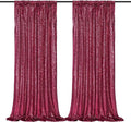 B-COOL Burgundy Sequin Backdrop Curtains 2 Packs 2ftx8ft Sparkle Backdrop Fabric Glitter Backdrop for Party Ceremony Wedding Birthday Decoration