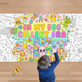 OHOME Easter Crafts for Kids - Easter Giant Coloring Poster/Tablecloth - 72×30 Inch Banner Kids Games Gifts Treats Activities Decor Party Decorations for Classroom School