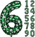 40 Inch Soccer Number 6 Balloons Large Foil Balloon Number 6 Birthday Deco World Cup Sports Soccer Theme Decoration For Soccer Party And Boy'S 6 th Birthday