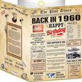 66th Birthday Card for Women Men - Back In 1960 Newspaper - 66 th Happy BIRTHDAY card - 66 birthday gift for Her Him - JUMBO size - 66th birthday decorations Dad Mom - Best gifts for 66 year old