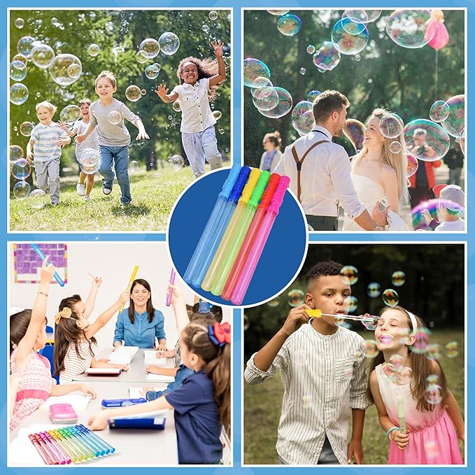 JOYIN 36 Pack 14.6’’ Big Bubble Wands Bulk, Bubble Blower for Kids, Party Favors, Easter, Birthday, Summer Outdoor & Indoor Activity
