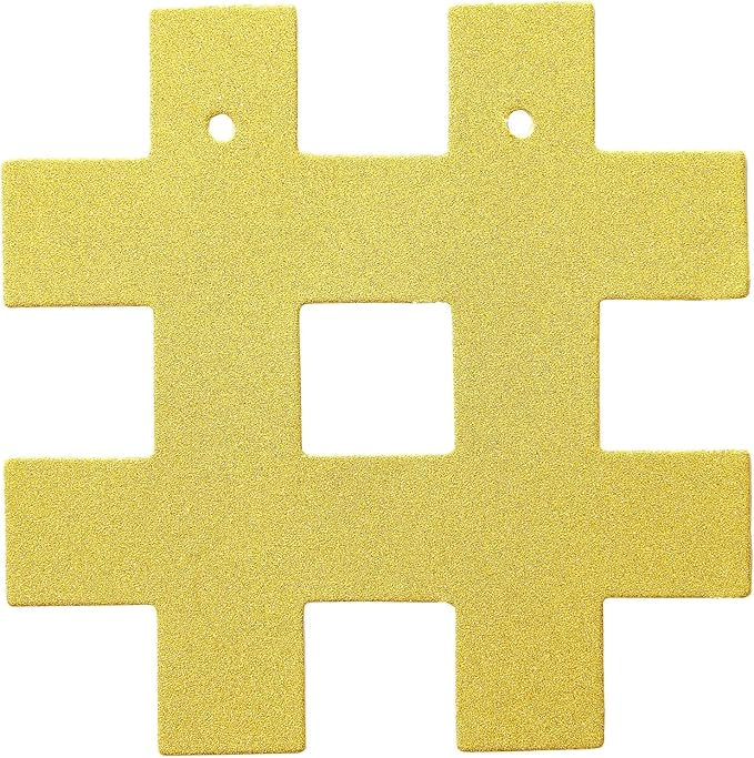 Make Your Own Banner Kit - 130-Piece, Gold Glitter, 5-Inch Characters - DIY Banner Kit with Glitter String Letters for Birthday & Wedding Party Decor