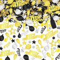 Skylety 3000 Pieces Happy Anniversary Confetti Party Decoration Scatter Confetti Metallic Foil Table Decorations for Anniversary Party DIY Arts Crafting Supplies(Gold, Silver, Black)