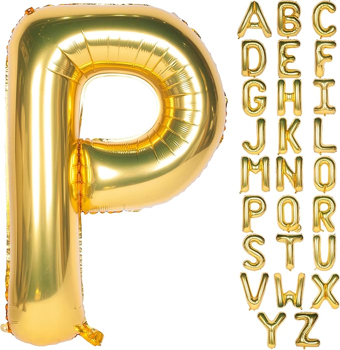 Letter Balloons 40 Inch Giant Jumbo Helium Foil Mylar for Party Decorations Gold P