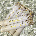 PrimePure Confetti Cannon Party Poppers - Biodegradable Money Confetti Poppers - 6 Pack - Mini 100 Dollar Confetti Party Poppers Shooters for Events, Birthday, Celebrations