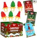 30 Pack Christmas Ring Candy – Individually Wrapped Holiday Themed Santa, Tree, Hat Lollipops – Strawberry, Green Apple, Tutti Frutti Delicious Flavors – Bulk Christmas Suckers Great Use, For Stocking Stuffers Kids Party Favor, Classrooms Partys, Goodi...