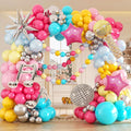 Music Fans Birthday Decoration,148 Pcs Balloon Arch Garland Kit with Microphone, Laser Star, Disco Mylar Balloon for music fans theme teenage girl Birthday Party Prom Decorations