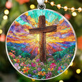 HEXMOZ Christian Easter Gifts, Religious Gifts for Women, Men, Church - Cross Ornaments for Christmas Tree - Religious Christmas Ornaments Cross Hang Acrylic Ornament Home Decoration