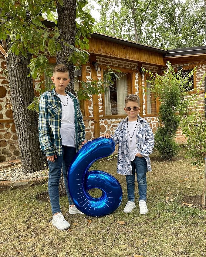 Navy Blue Number 60 Balloon 40 inch, 60 Number Balloons, 60th Navy Blue Birthday Decorations, 60 Year Old Women Men Blue Party Supplies