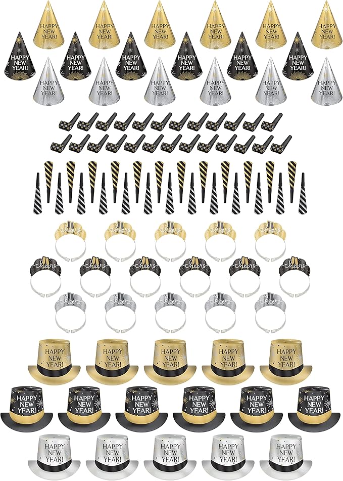 Amscan Party City New Years 50 Person Kit 2025 New Years