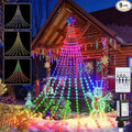Christmas Decoration RGB String Lights, Outdoor Color Changing Christmas Lights 320 LED 16.4 Ft Star Tree Topper Fairy String Light with 8 Light Modes for Xmas New Year Holiday Garden Yard