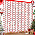 Christmas Party Decorations Candy Cane Foil Fringe Curtains, 2 Pack Red White Christmas Backdrop Photo Booth Prop Streamers for Ugly Sweater Party Xmas Decorations Indoor, 3.3x6.56Ft