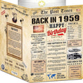 67th Birthday Card for Women Men - Back In 1959 Newspaper - 67 th Happy BIRTHDAY card - 67 birthday gift for Her Him - JUMBO size - 67th birthday decorations Dad Mom - Best gifts for 67 year old