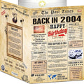 22nd Birthday Card for Women Men - Back In 2004 Newspaper - 22 nd Happy BIRTHDAY card - 22 birthday gift for Her Him - JUMBO size - 22nd birthday decorations Dad Mom - Best gifts for 22 year old