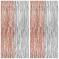 KatchOn, Silver and Rose Gold Fringe Backdrop, Pack of 2 | Silver & Rose Gold Streamers for 16th Birthday, Baby Shower | Bachelorette Party, Bridal Shower Decorations | Graduation Decorations 2026