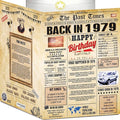 47th Birthday Card for Women Men - Back In 1979 Newspaper - 47 th Happy BIRTHDAY card - 47 birthday gift for Her Him - JUMBO size - 47th birthday decorations Dad Mom - Best gifts for 47 year old