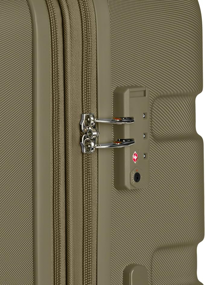 SwissGear 7366 Signature Hardside Expandable Luggage with Spinner Wheels, TSA Lock, Cup-Holder, Olive Branch, 2-Piece Set (19/27)