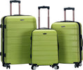 Rockland Melbourne Hardside 3 Piece Expandable Spinner Wheel Luggage Set, (20"/24"/28"), Lime