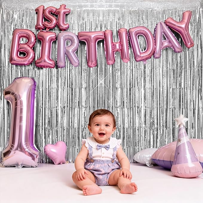 2 Pack Shiny Silver Foil Fringe Curtains | Party Streamers & Photo Booth Backdrop for Birthday, Wedding, Baby Shower, Bachelorette, Graduation & Christmas