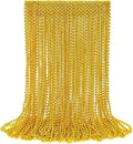 30PCS Mardi Gras Beads, Gold Bead Necklaces Decorations Stuff, 33" St Patricks Day Mardi Gras Necklace Party Favors, Festival Parade Throw Wedding Birthday Pirate Party School Activity Supplies Decor