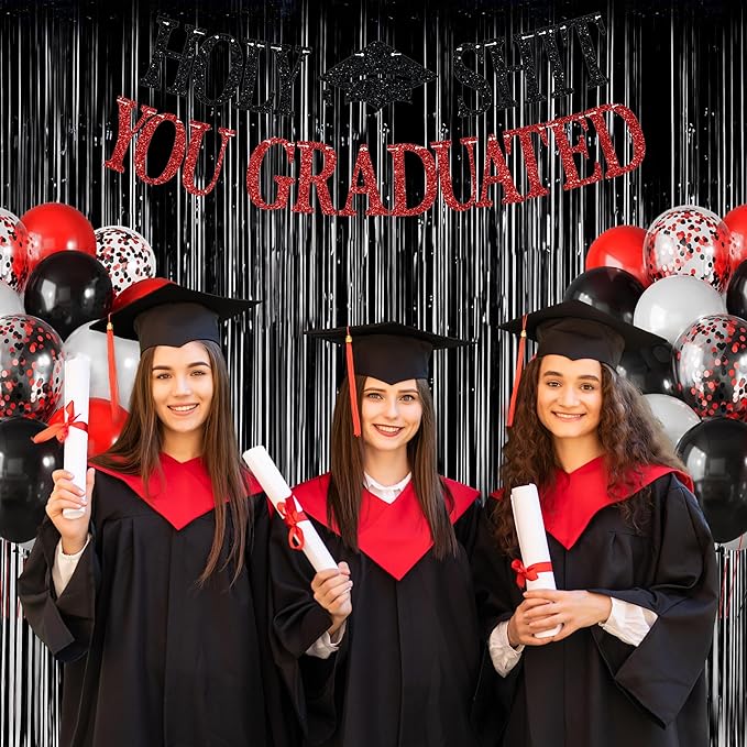 Melsan Black Tinsel Backdrop Streamers, Black Foil Fringe Curtains 3.2 ft x 8.2 ft for Halloween New Year Graduations Birthday Party Photo Booth Props Decorations, 2 Pack