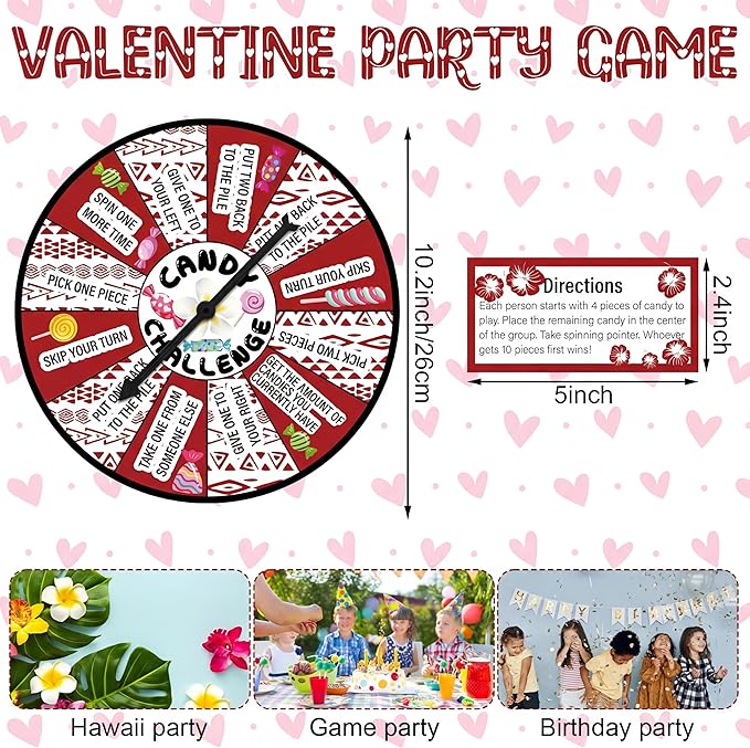 Soulchen Candy Challenge Game Spinner Spring Party Supplies Holiday Festival Game Cartoon Themed Birthday Party Favors Decoration for Boys Girls Teen Adult Family(Ocean Girl)