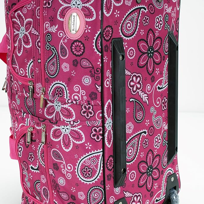 Rockland Rolling Duffel Bag, Black, 22"
