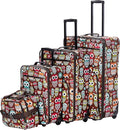 Rockland Jungle Softside Upright Luggage Set, Expandable, Owl, 4-Piece (14/29/24/28)