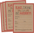 Hadley Designs 25 Christmas Party Invitations – Premium Holiday Invitation Cards for Kids and Adults, Christmas Party Invites for Winter Events, Gatherings & Holiday Open Houses (Rustic)